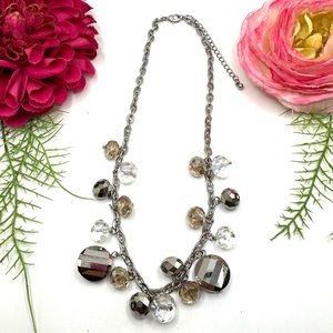 NEW⚜️Crystal Beaded Chain Linked Necklace